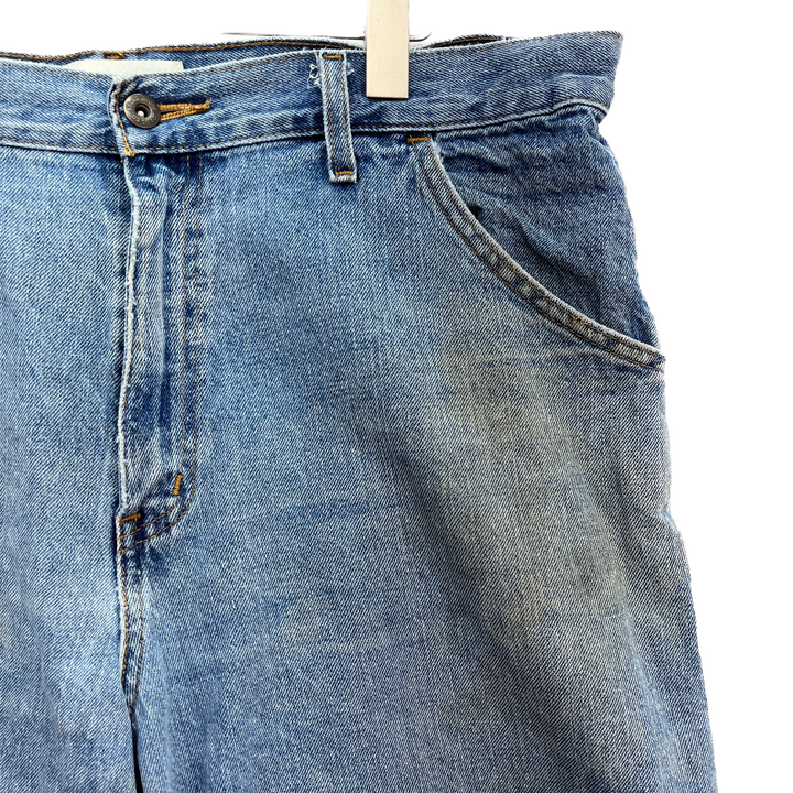 Vintage Faded Globy Carpenter Blue Denim Shorts Size 36
