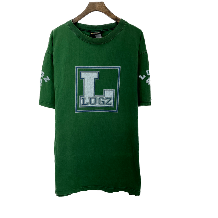 Vintage Lugz 42 Athletic Spell Out Green T-shirt Size XL