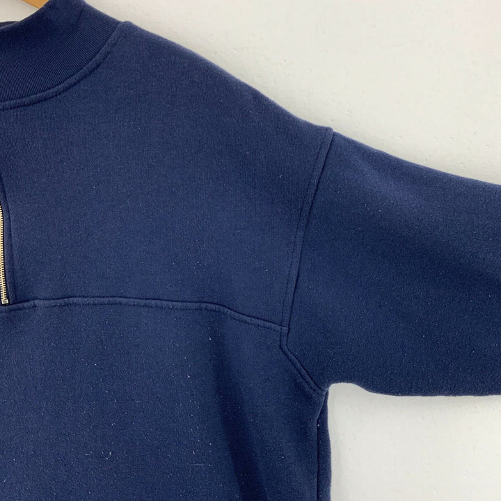 Vintage 1/4 Zip Sweatshirt Pullover Size M 90s Blue