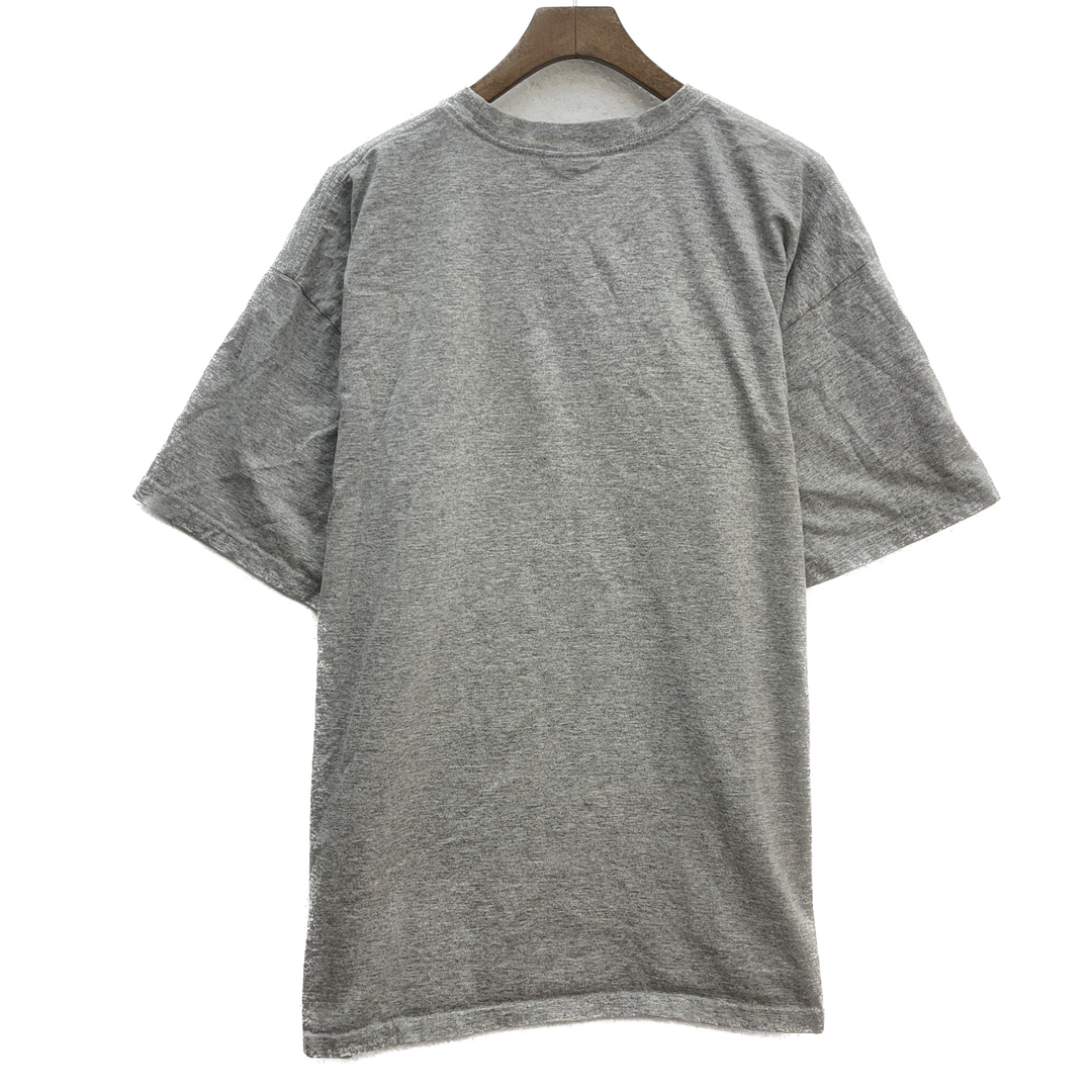 Vintage Nike Swoosh Chest Logo Gray T-shirt Size XL Single Stitch