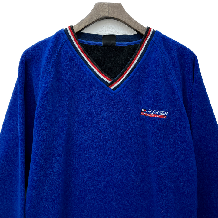 Tommy Hilfiger Athletics Vintage Pullover Fleece Sweatshirt Size M Blue