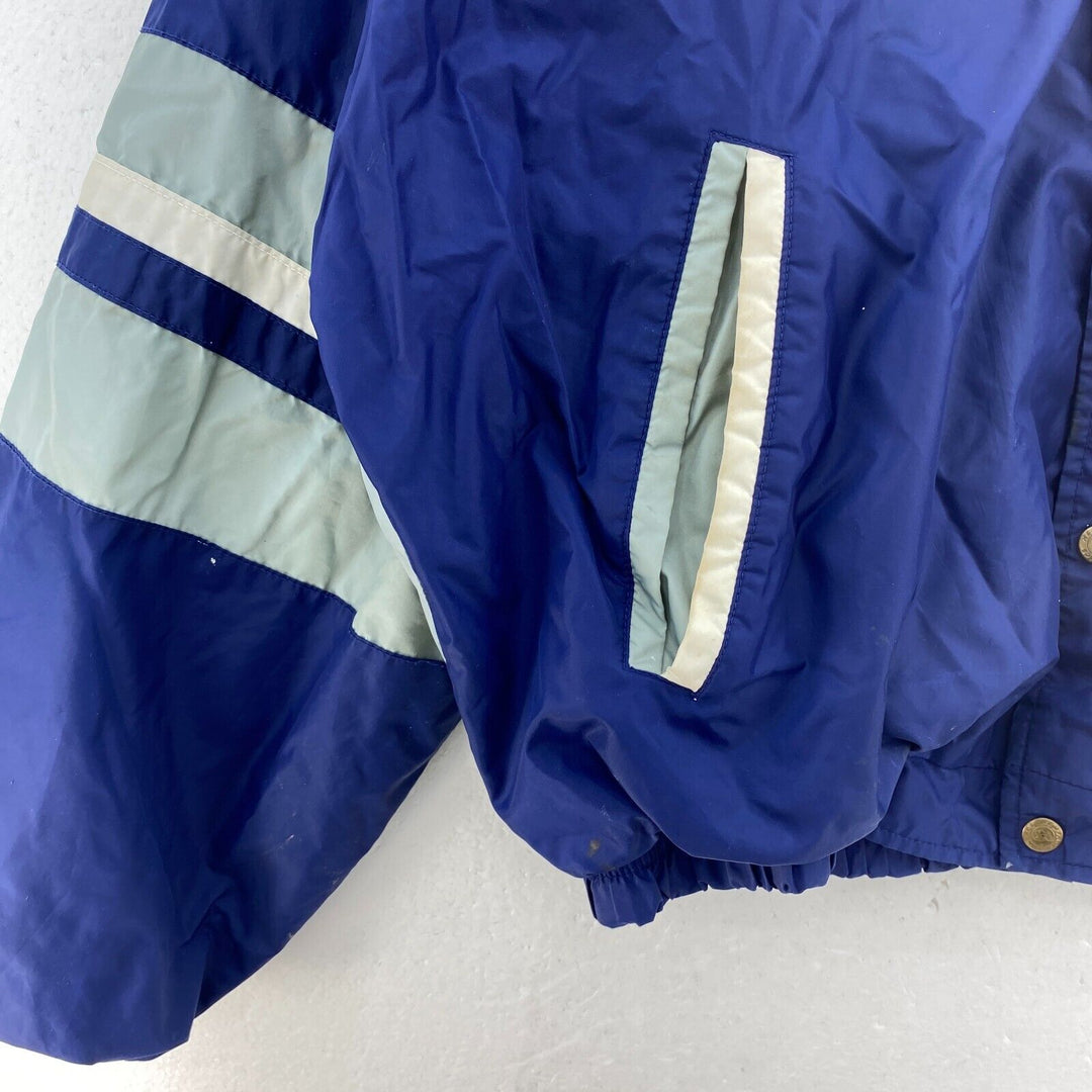 Vintage New York Yankees MLB Snapped Bomber Blue Jacket Size L