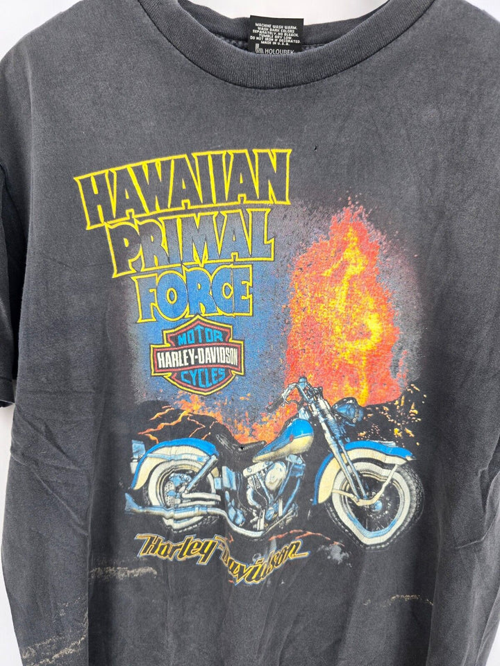 Vintage 1995 Harley Davidson Hawaiian Primal Force Kona Big Island Hawaii