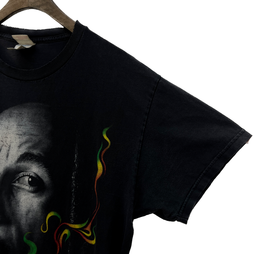2004 Bob Marley Reggae Tee Vintage T-shirt Size L Black Zion Rootswear Y2K