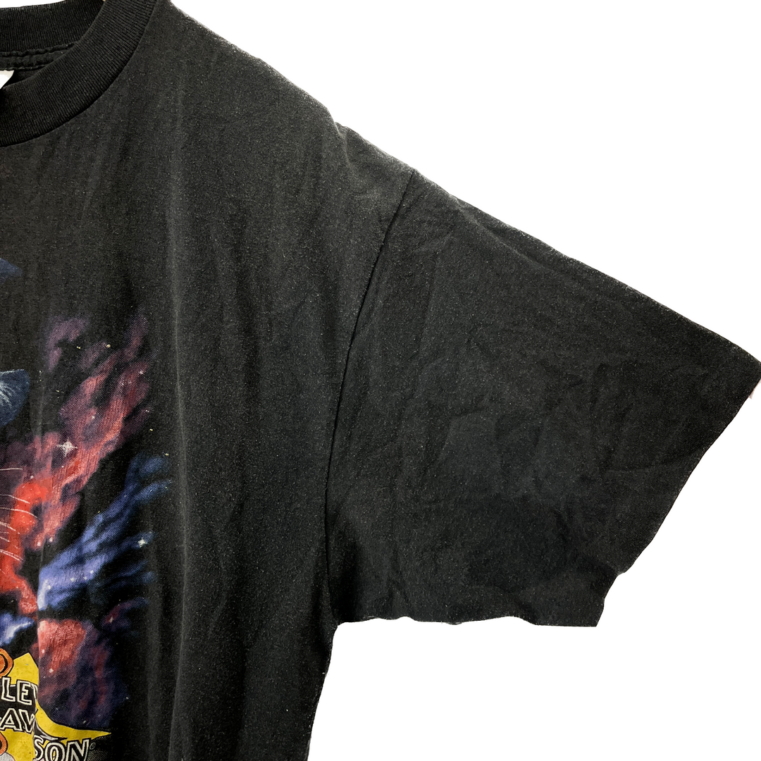 Vintage 1990 3D Emblem Harley Davidson Black Panther T-shirt Size XL Made In USA