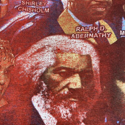 2002 Black History Civil Rights Leaders Malcom X Vintage T-shirt Size 2XL Red