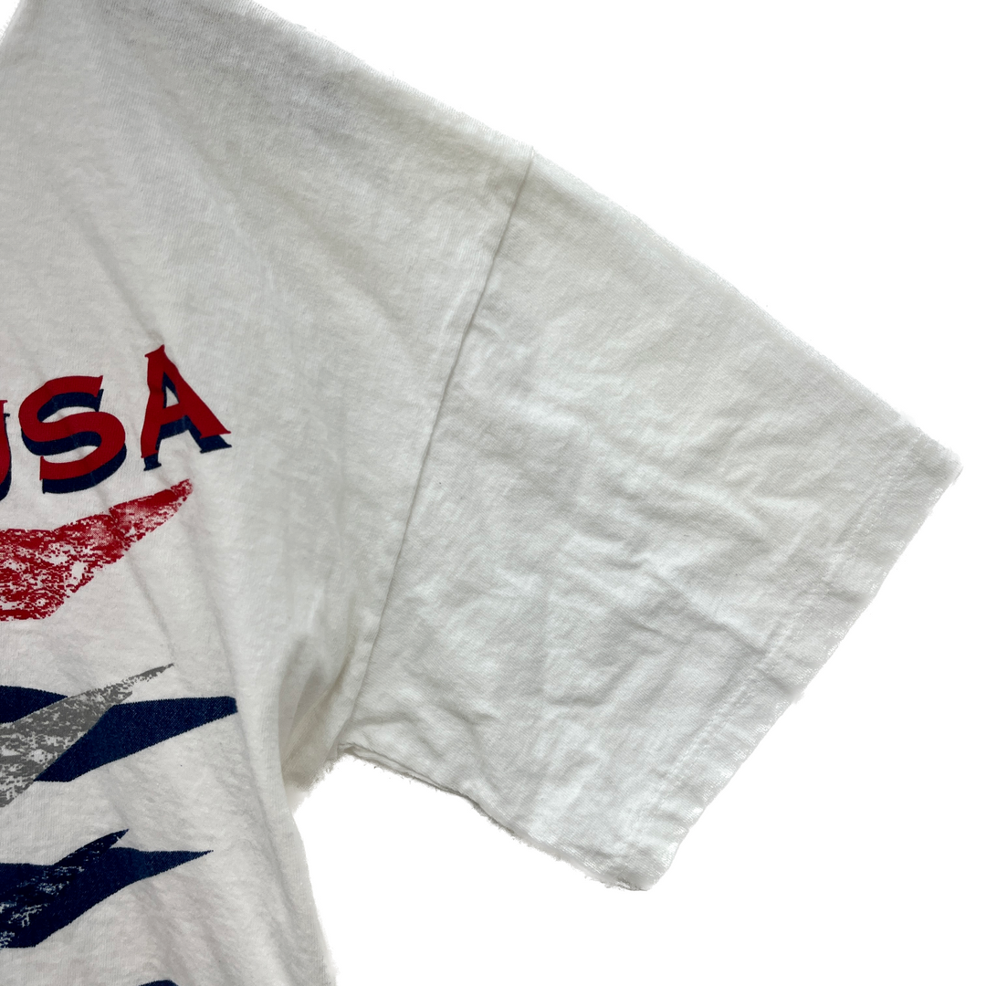 Vintage Team USA 94 White Graphic T-shirt Size L Tee