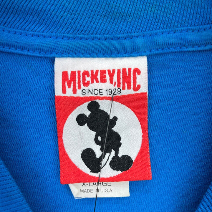 Vintage Disney MGM Studios Mickey Mouse Action Blue T-shirt Size XL