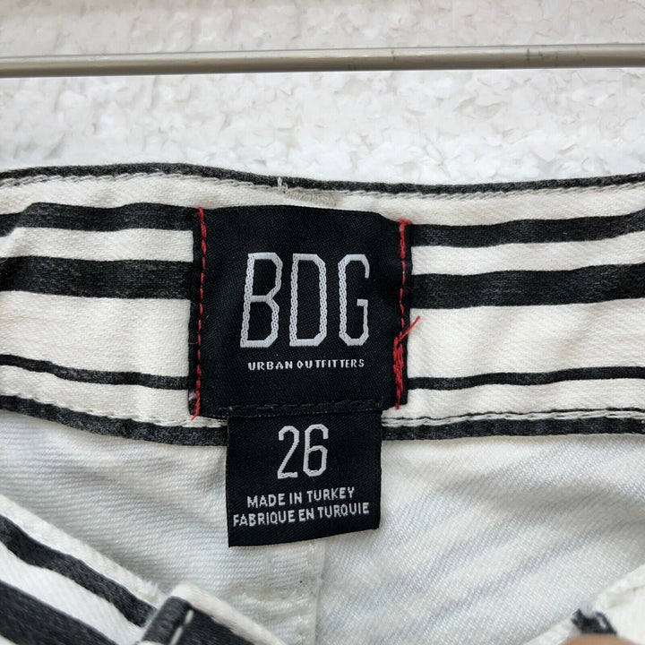 Urban Outfitters BDG Striped White Black Jeans Size 26