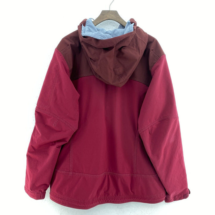 Vintage Patagonia Full Zip Burgundy Red Hooded Jacket Size L Women's