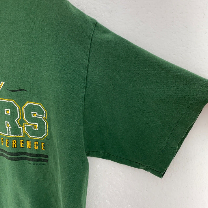 Vintage Green Bay Packers National Conference Green T-shirt Size L Single Stitch