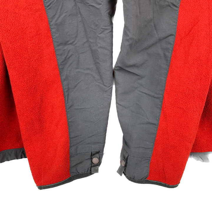 Vintage The North Face Logo Full Zip Denali Fleece Red Jacket Size L