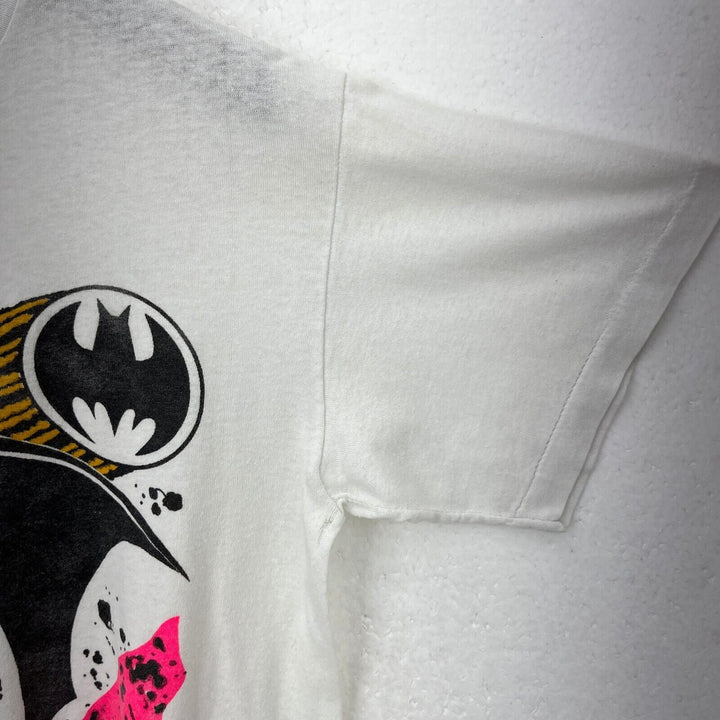Vintage Batman 1980s Joker Marvel Graphic Print White T-shirt Size S