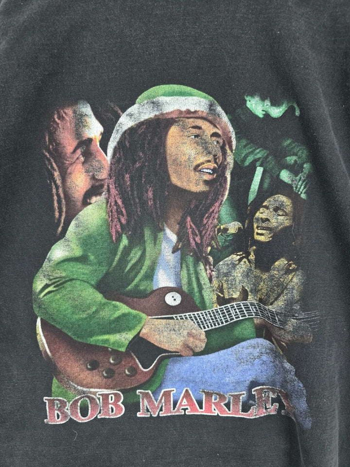 Vintage Bob Marley T Shirt Reggae Hip Hop Dance Double Sided Rap Tee XXL