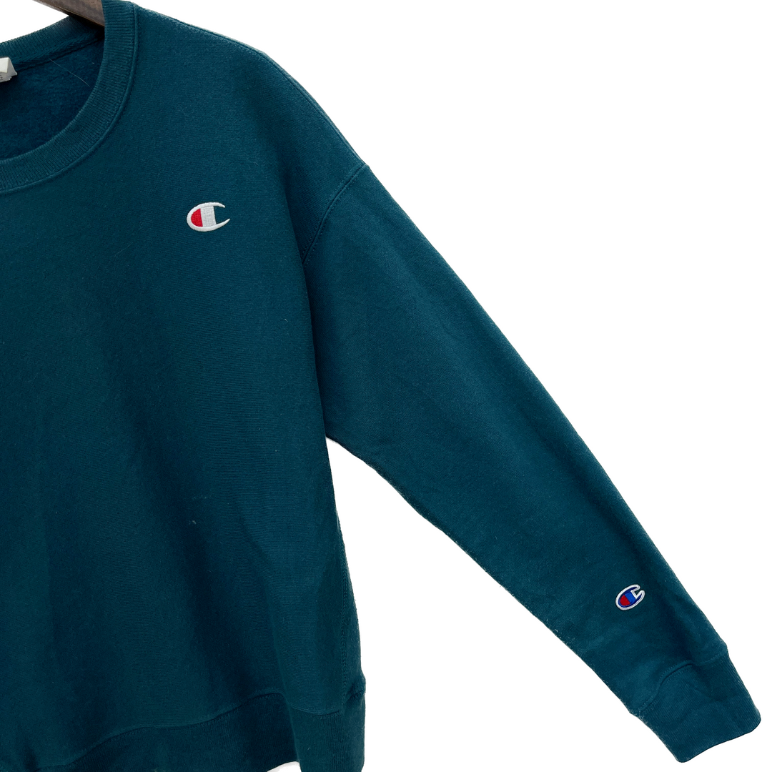 Champion Reverse Weave Vintage Sweatshirt Crewneck Size S Blue Embroidered 90s