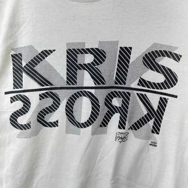 Vintage Kriss Kross DE.SSORK Definition Hip Hop Rap Women T-Shirt White Size L