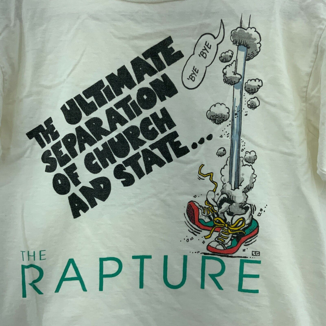 The Rapture Ultimate Separation Of Church & State White Vintage T-shirt Size S