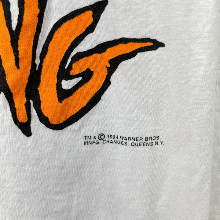Vintage 1994 Looney Tunes Taz Happy 40th Birthday Wild Thing White T-shirt Size