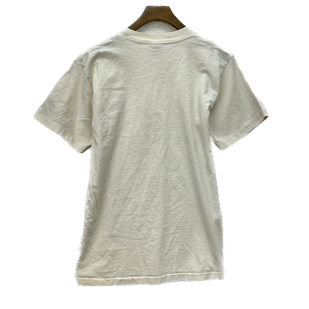 1992 Ernie Banks Chicago Cubs Stats Vintage T-shirt Size M White Single Stitch