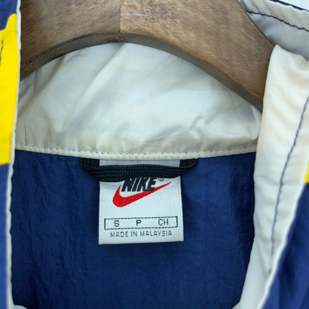 Vintage Nike Swoosh Logo Full Zip Navy Blue Windbreaker Jacket Size S