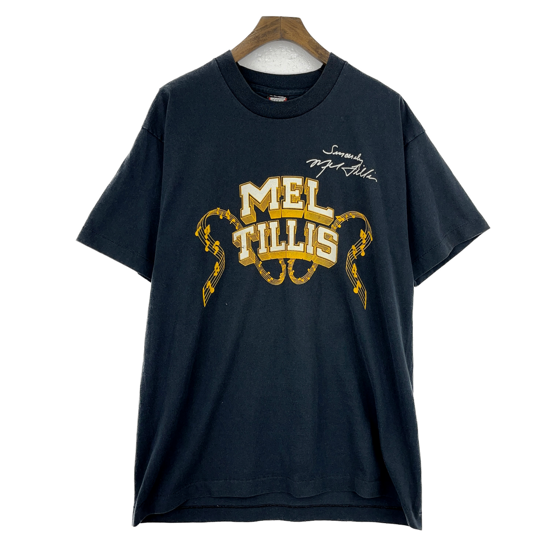 Vintage Mel Tillis Country Black T-shirt Size XL Tee