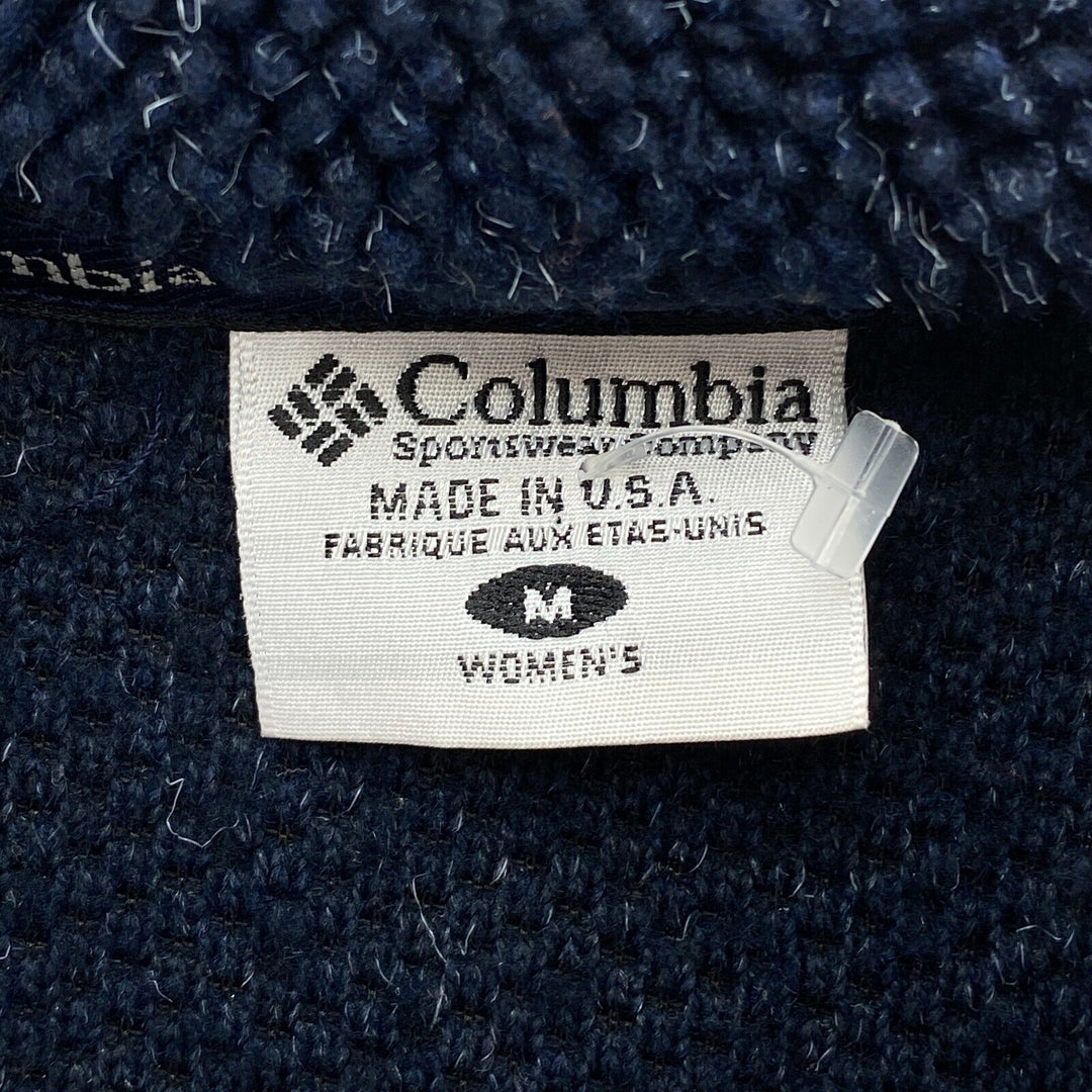 Vintage Columbia Deep Pile Fleece Jacket Size M Blue Women's Full Zip Up