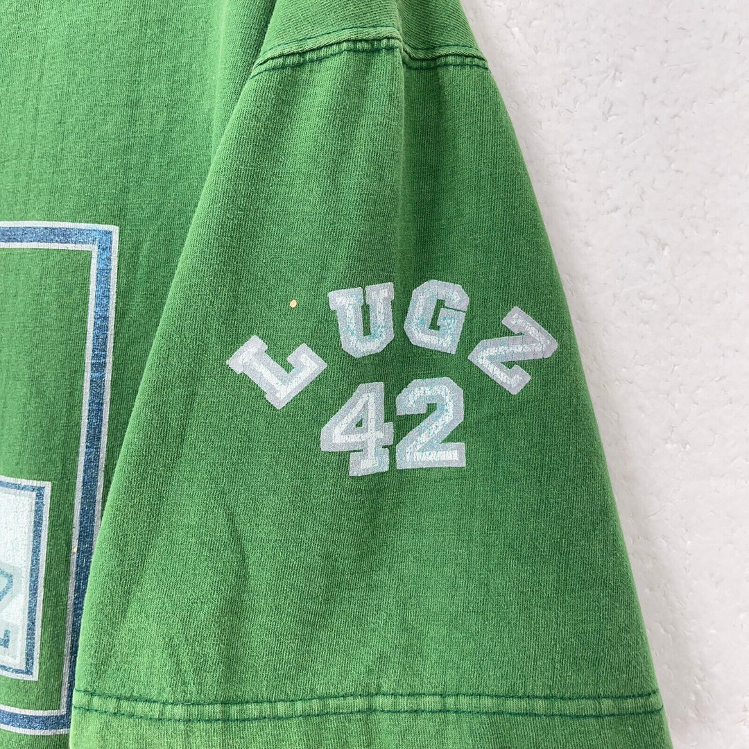 Vintage Lugz 42 Athletic Spell Out Green T-shirt Size XL