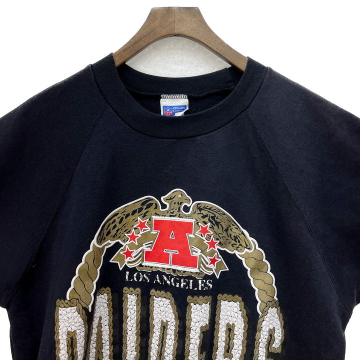 1991 Los Angeles Raiders Vintage Football Cut Off Sweatshirt Size L Blue NFL