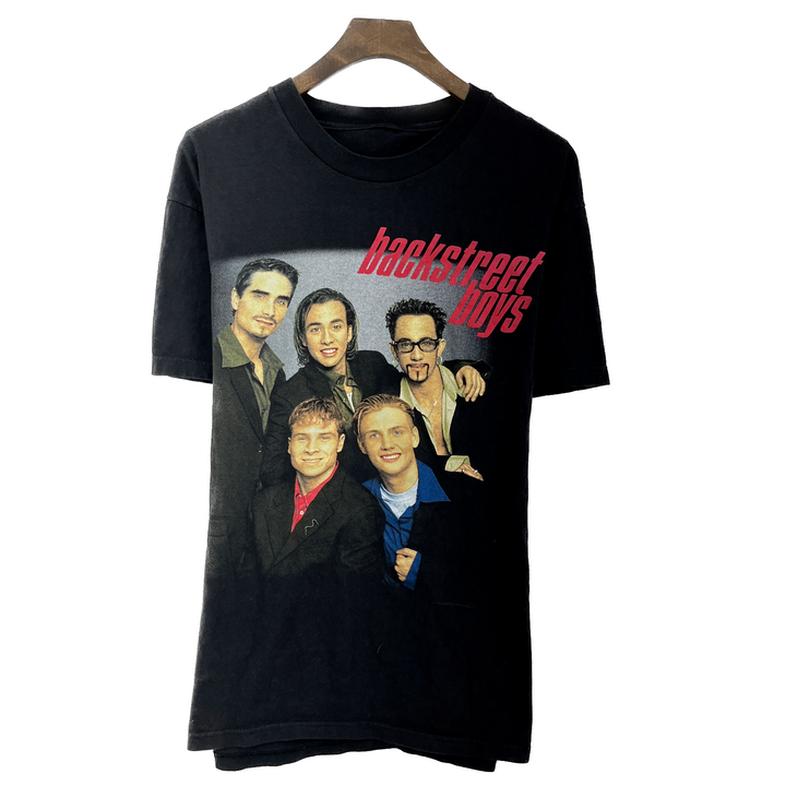Vintage Backstreet Boys Concert T-shirt Big Print Black Size M