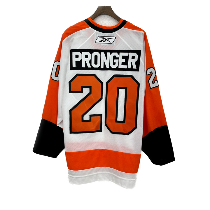 Reebok Chris Pronger Philadelphia Flyers NHL White Jersey Size L #20 Pronger