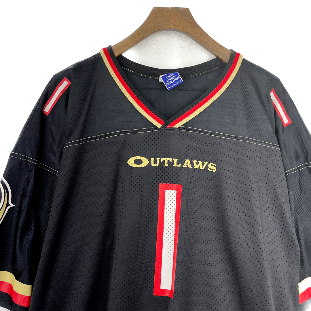 Vintage Champion Las Vegas Outlaws XFL Mesh Black Jersey Size 44