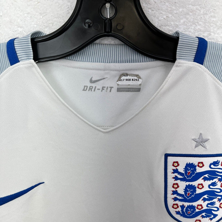 Vintage Nike England Home Soccer Football White Jersey Size M