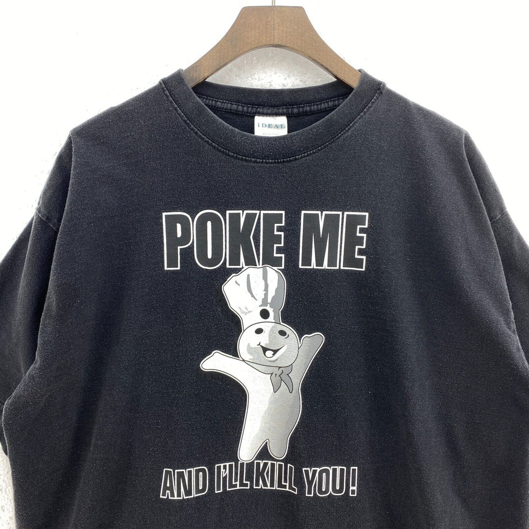 Vintage Poke Me And I'll Kill You Graphic Print T-shirt Size M