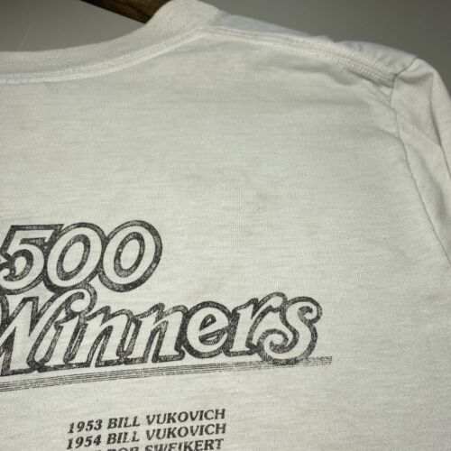 Vintage Indianapolis Speedway Marlboro Racing White T-shirt Size M Single Stitch