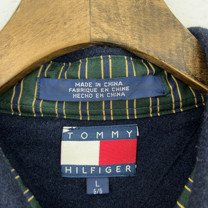 Vintage Tommy Hilfiger Single Pocket Fleece Button Down Shirt Size L