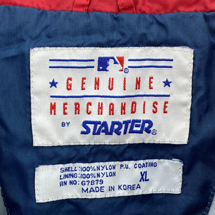 Vintage Starter Atlanta Braves MLB Full Zip Navy Blue Jacket Size XL