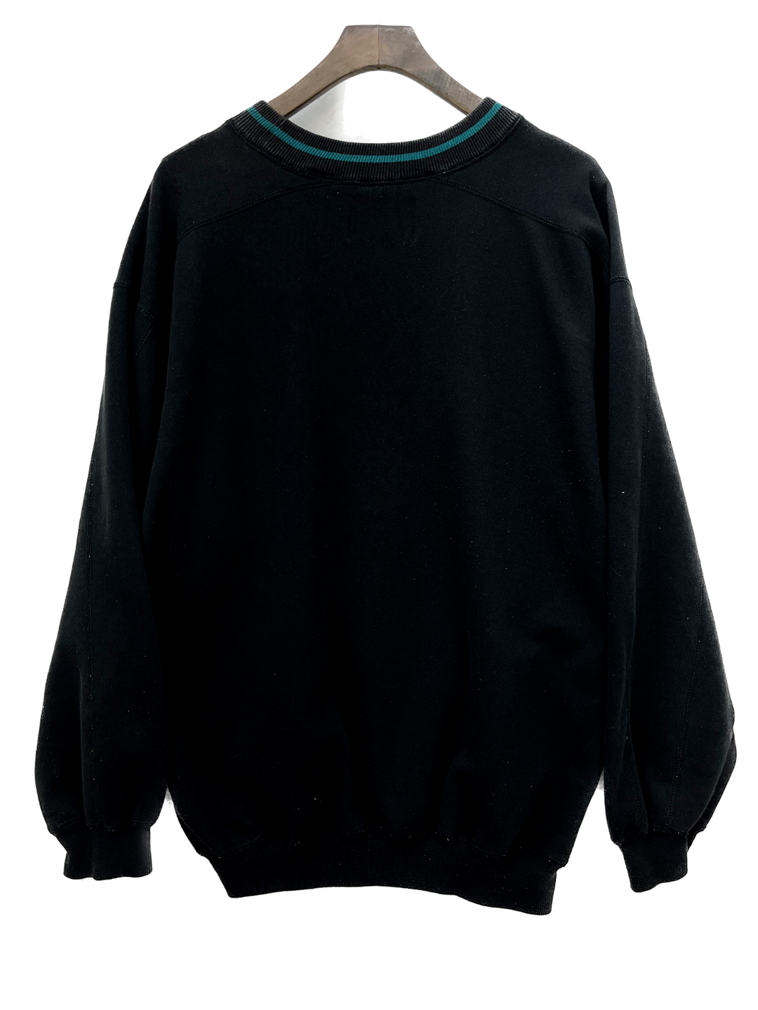 Bugle Boy Extra Standard Embroidered Sweatshirt Size L Black Crew Neck 90s