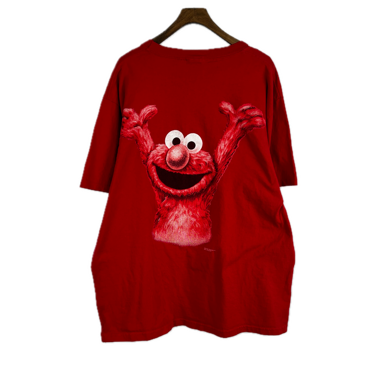 Vintage Elmo T Shirt Men XL TV Show Sesame Street 90s Cartoon Red Size XL