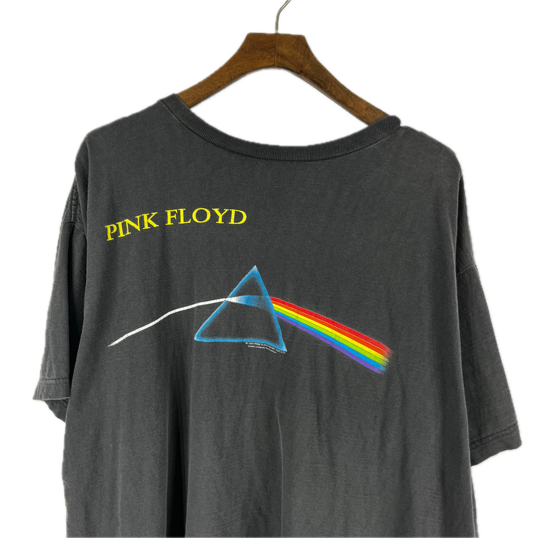 Vintage 1992 Dark Side of The Moon Pink Floyd Black T-shirt Size XXL