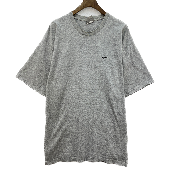 Vintage Nike Small Swoosh Chest Logo Gray T-shirt Size XL