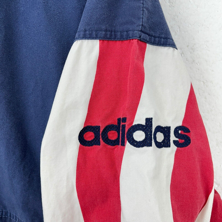 Vintage Adidas World Cup USA 94 Navy Blue Full Zip Hooded Jacket Size XL