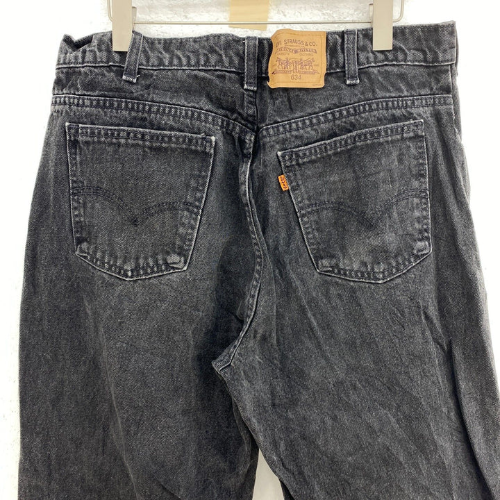 Levi Strauss 634 Black Orange Tab Vintage Jeans Size 36 x 30