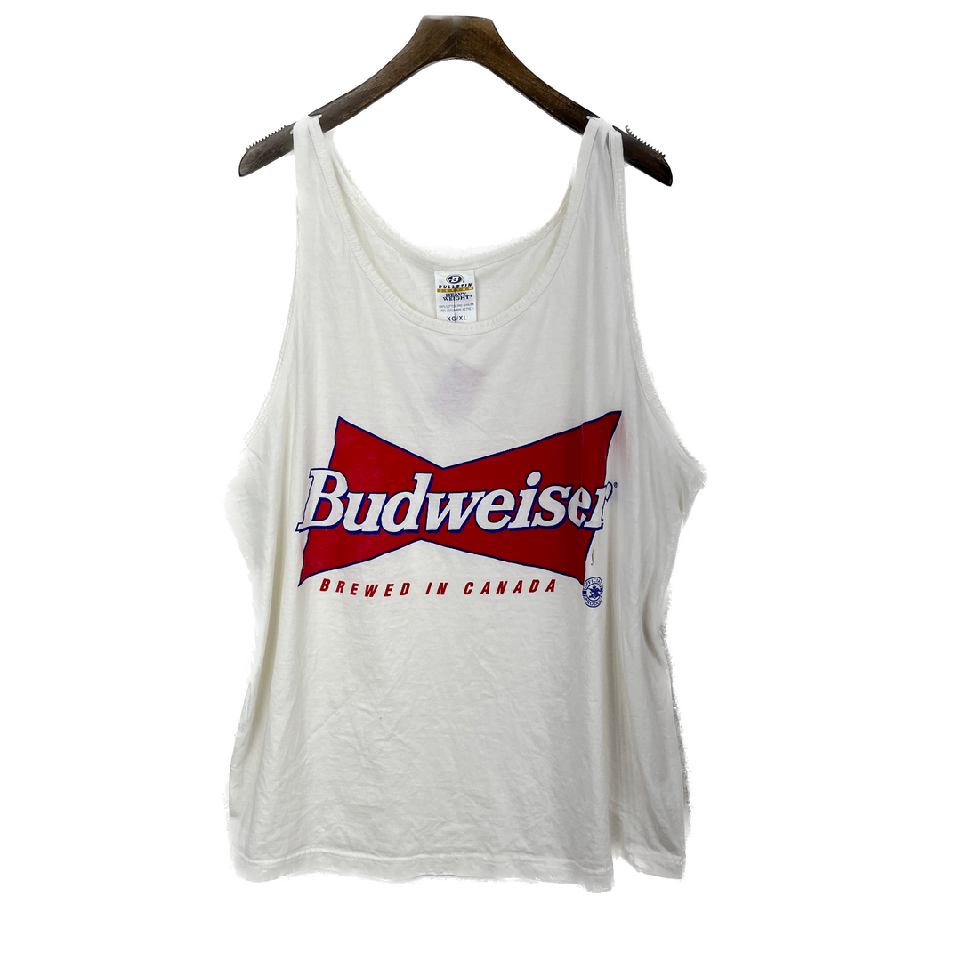 Vintage Budweiser Brewed In Canada White Tank Top Size XL