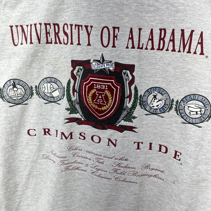 Vintage University Of Alabama Crimson Tide Gray T-shirt Size XL