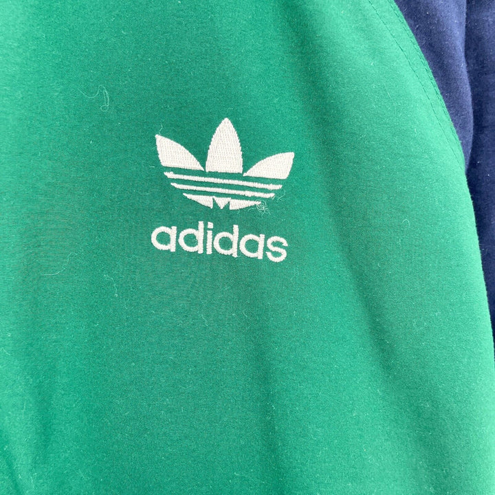 Vintage Adidas 90s Colour Block Windbreaker Green Full Zip Jacket Size XL