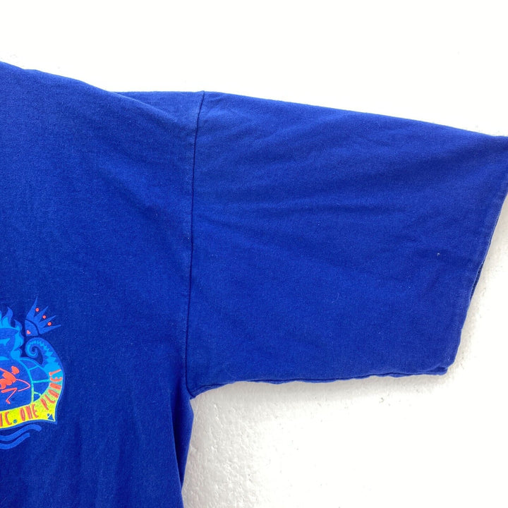 Vintage Ocean Pacific One Planet T-shirt Size L Blue