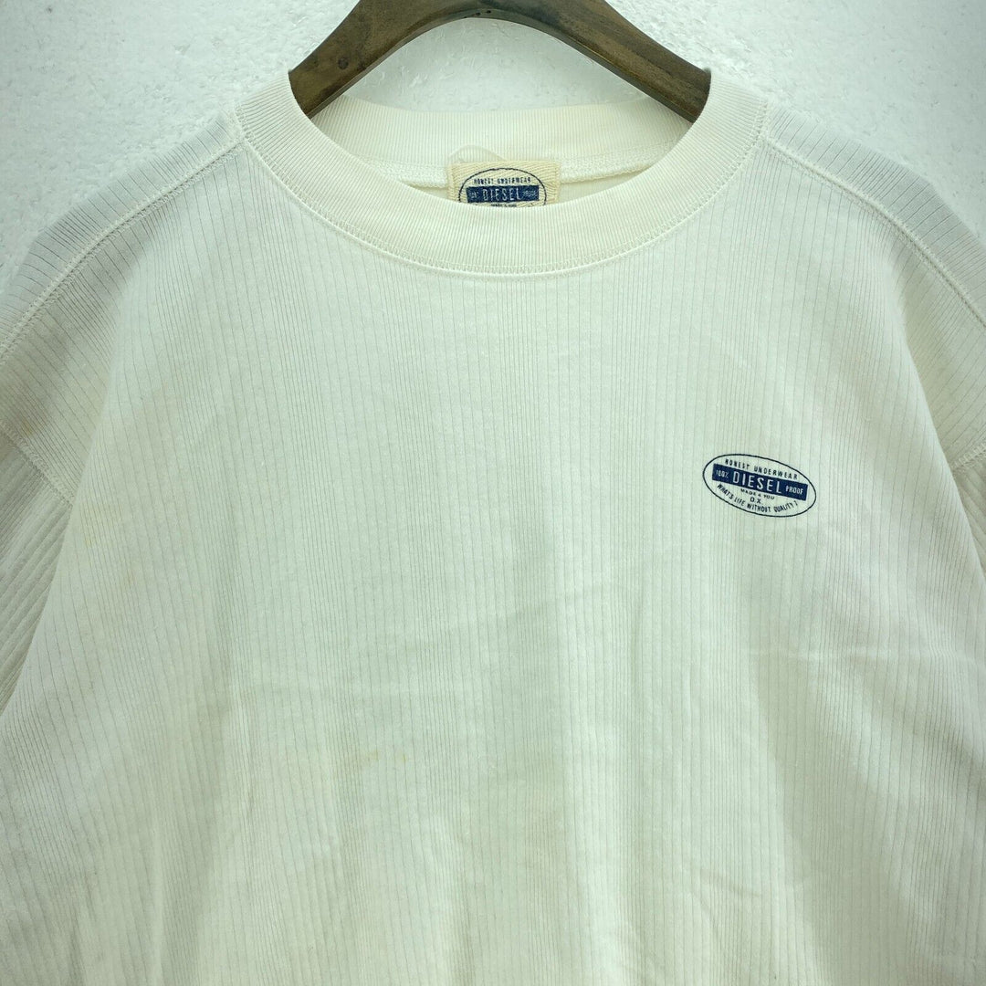 Vintage Diesel Brand Texture T-shirt Size XL White