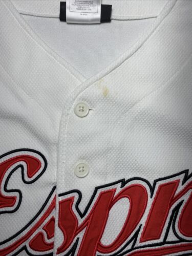 Vintage ESPN Zone Baseball Tonight White Button Up Jersey Size XL