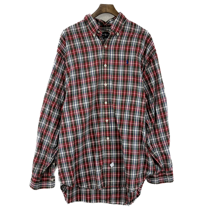 Vintage Ralph Lauren Checked Red Button Up Shirt Size XL