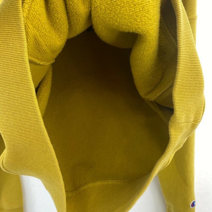 Champion Reverse Weave Yellow Vintage Hoodie Size M